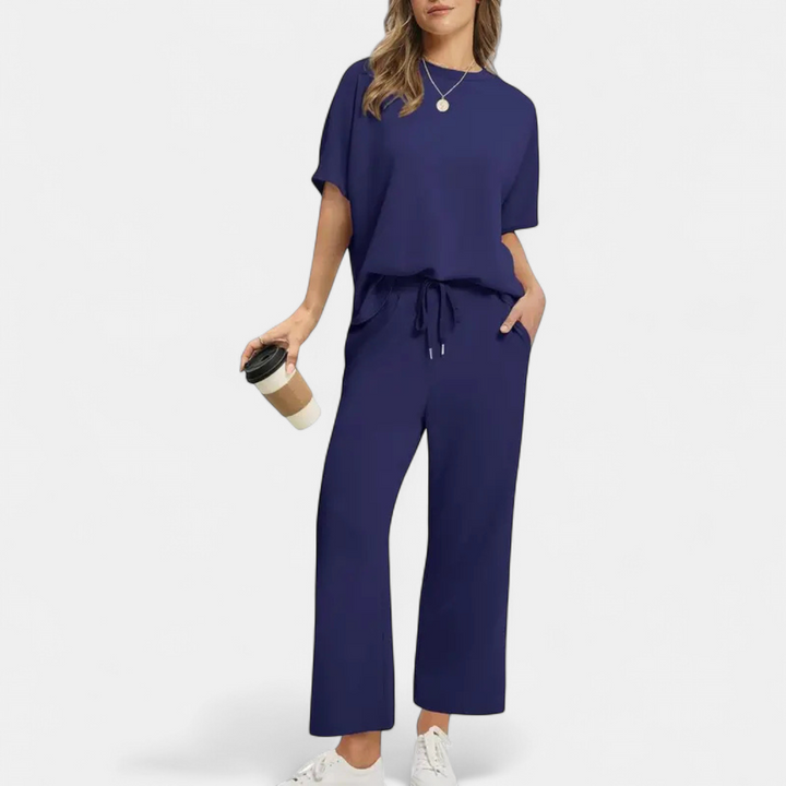 JULIE | Women's Relaxed Fit Cropped Lounge Set