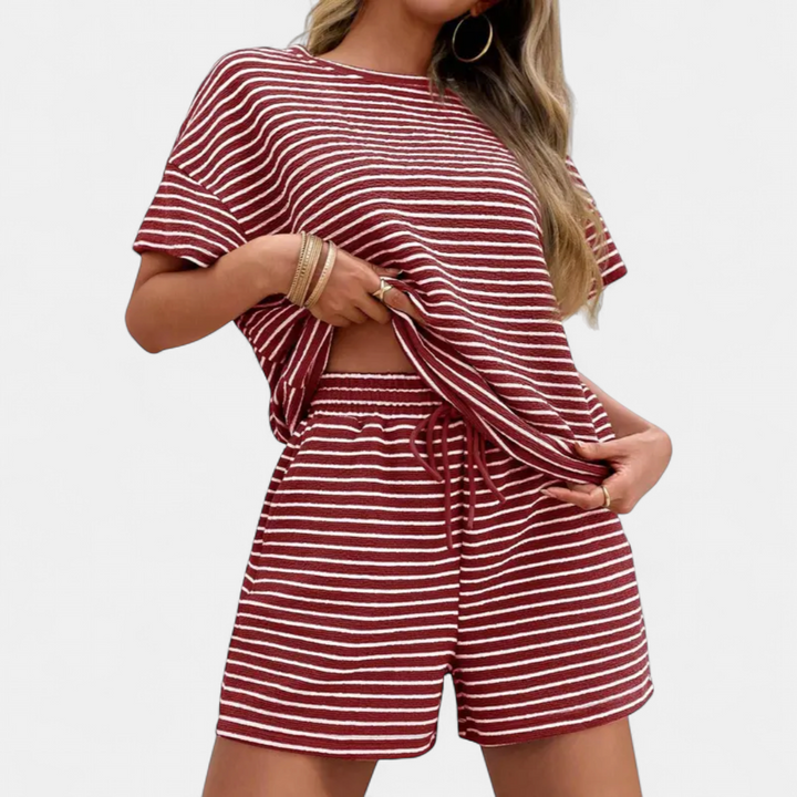 LOLA | Striped Cozy Lounge Pajama Set