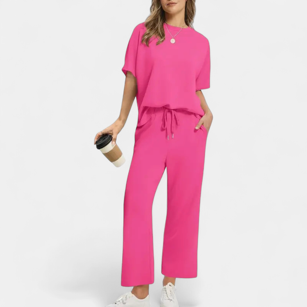 JULIE | Women's Relaxed Fit Cropped Lounge Set