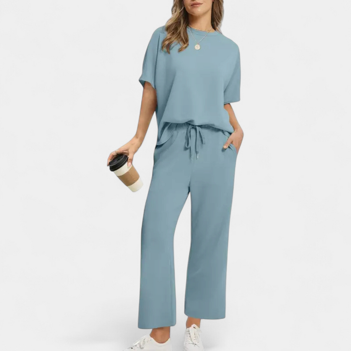 JULIE | Women's Relaxed Fit Cropped Lounge Set