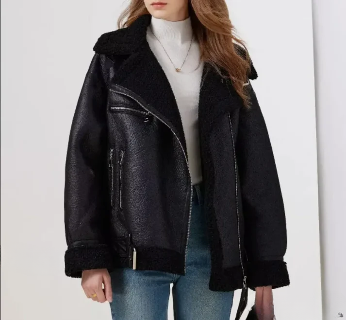 Brooke Women's Aviator Jacket with Cozy Lined Interior and Relaxed Fit