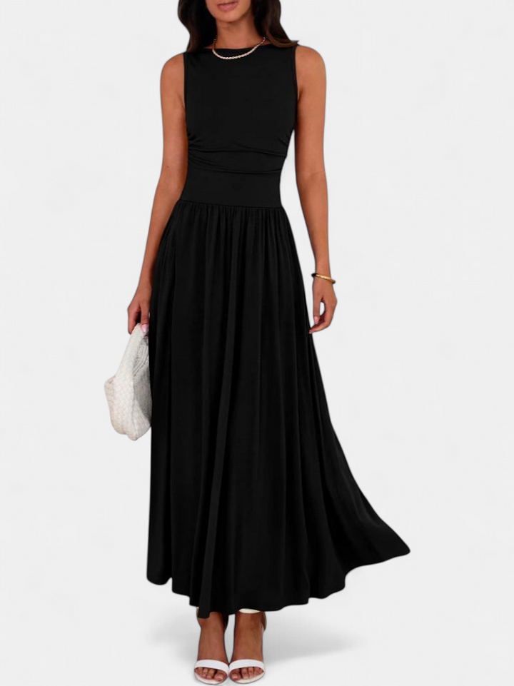 EMMIE | Stylish Sleeveless Ruched High-Waisted Maxi Dress