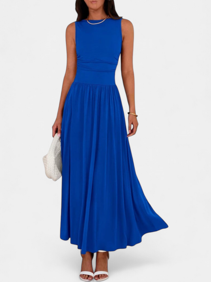 EMMIE | Stylish Sleeveless Ruched High-Waisted Maxi Dress