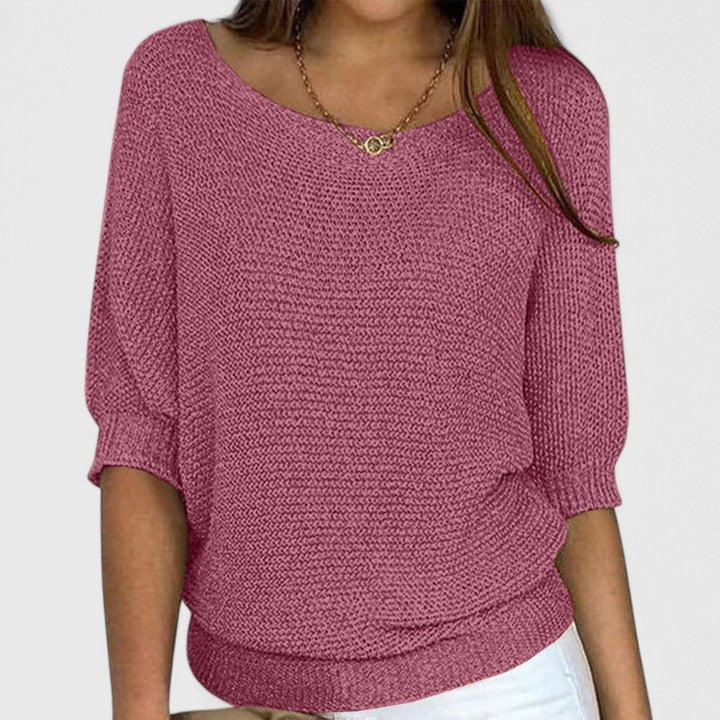 Marianne | Women's Soft Knit Pullover with Subtle Tailored Waist