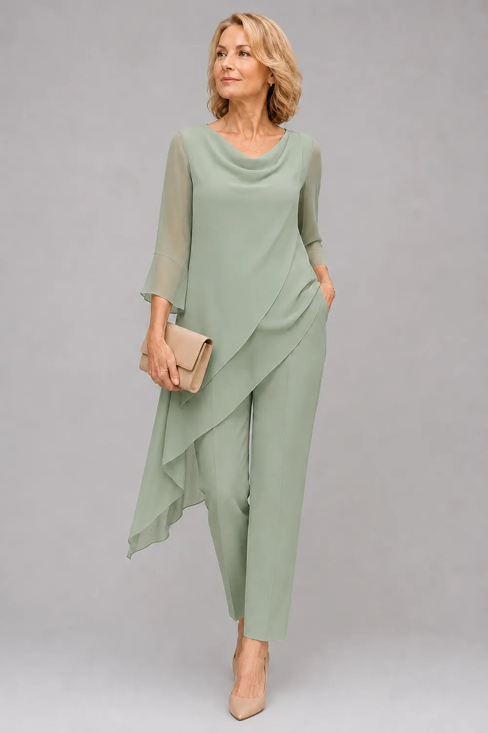 Martine | Flowing Chiffon Pant Set