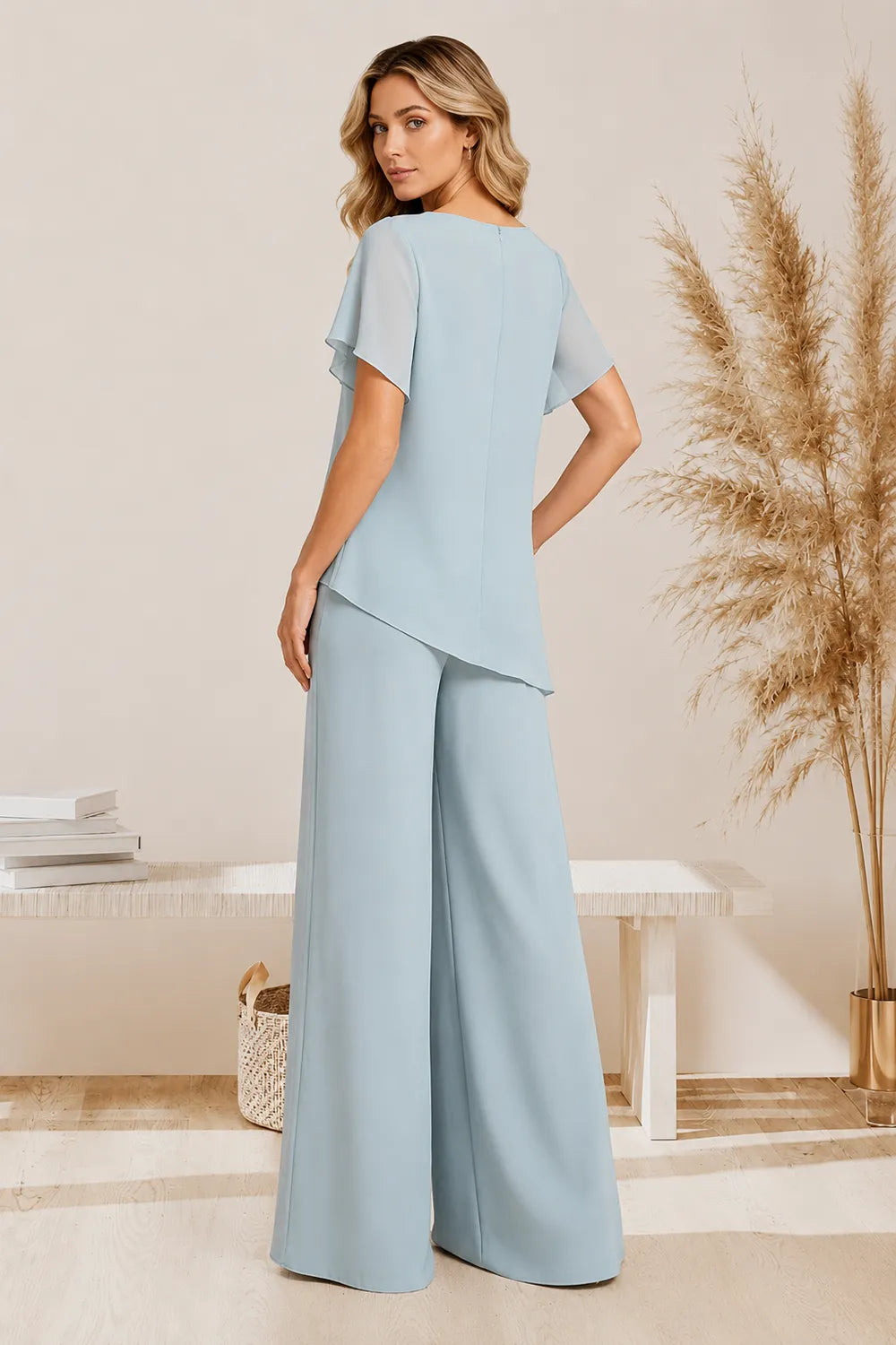 Annelies | Elegant Layered Pant Set with Wide Legs
