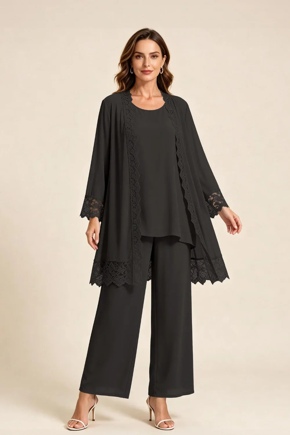 Els | Three-Piece Pant Suit with Lace
