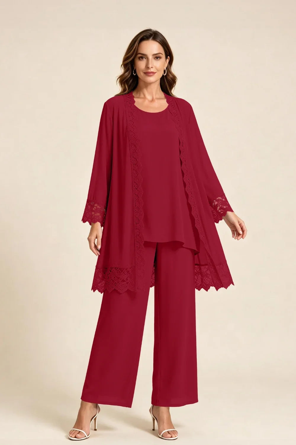 Els | Three-Piece Pant Suit with Lace