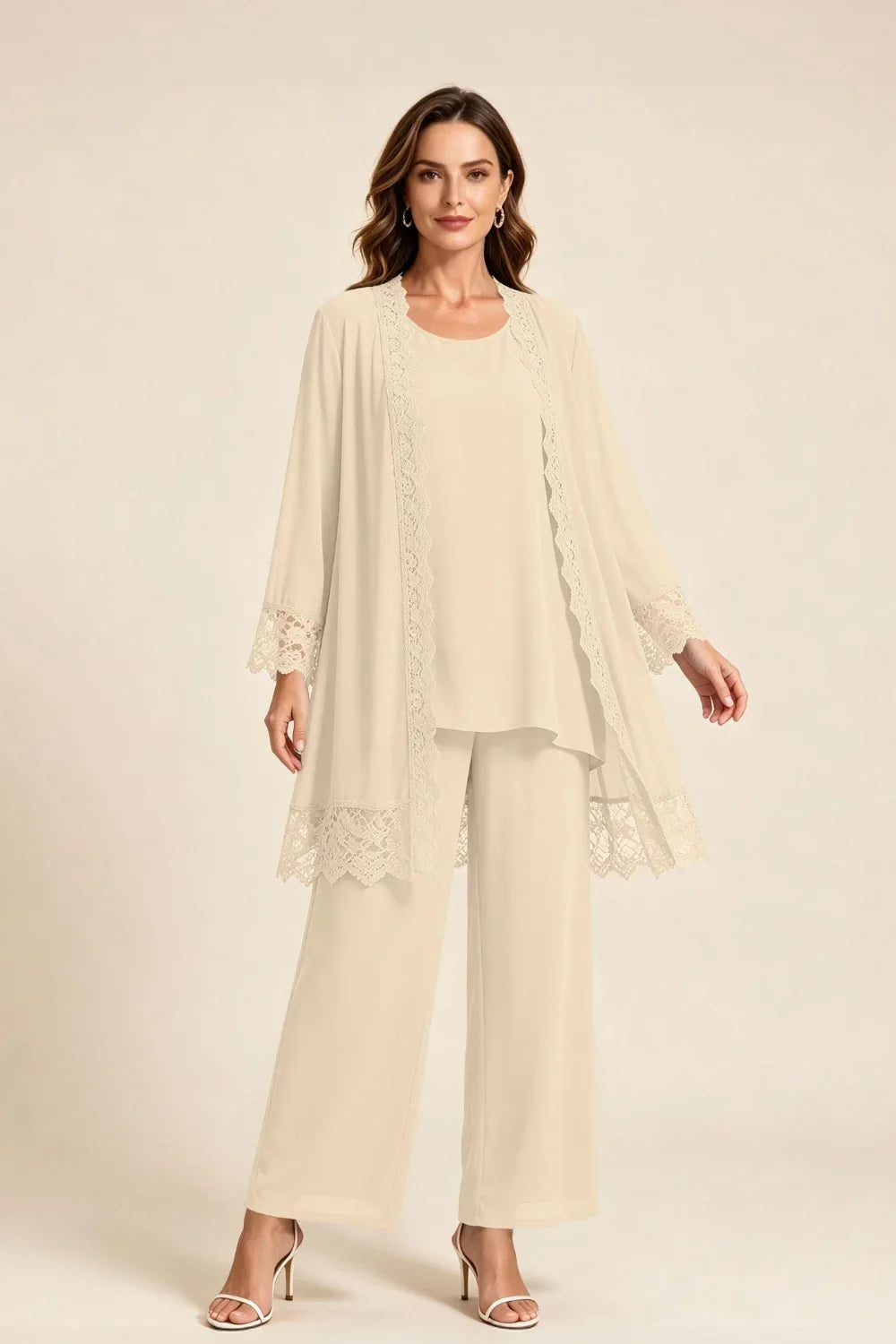 Els | Three-Piece Pant Suit with Lace