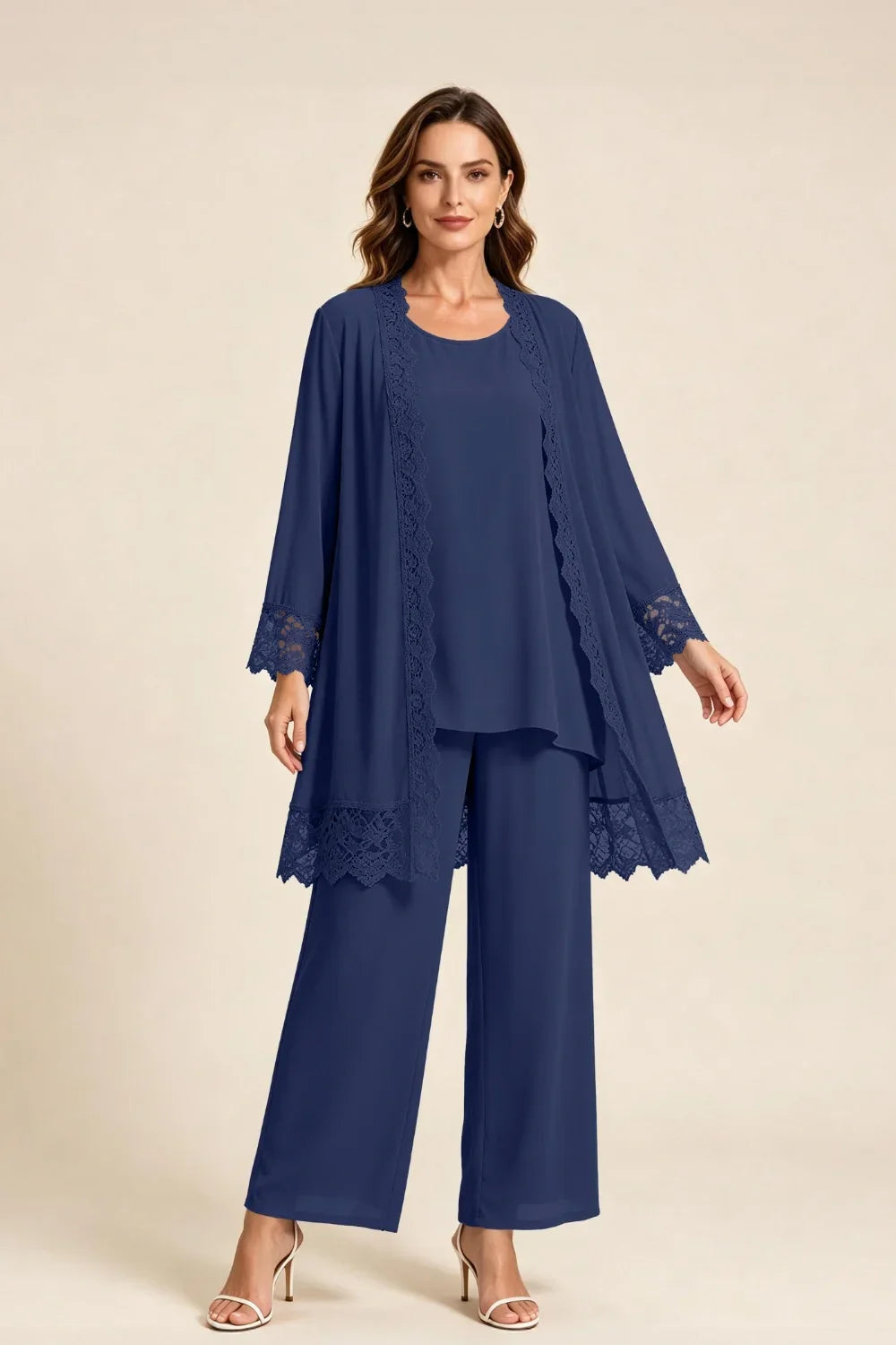 Els | Three-Piece Pant Suit with Lace