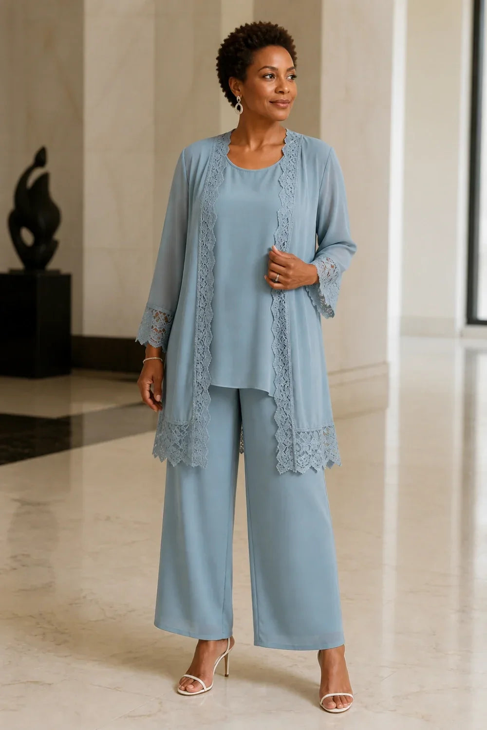 Els | Three-Piece Pant Suit with Lace