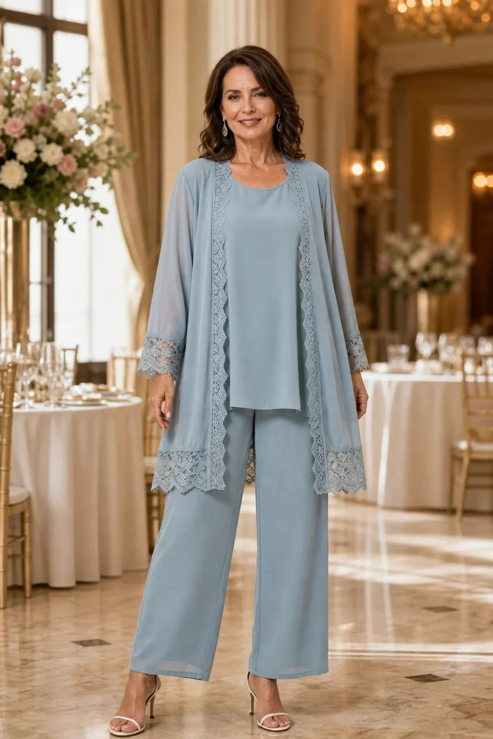 Els | Three-Piece Pant Suit with Lace