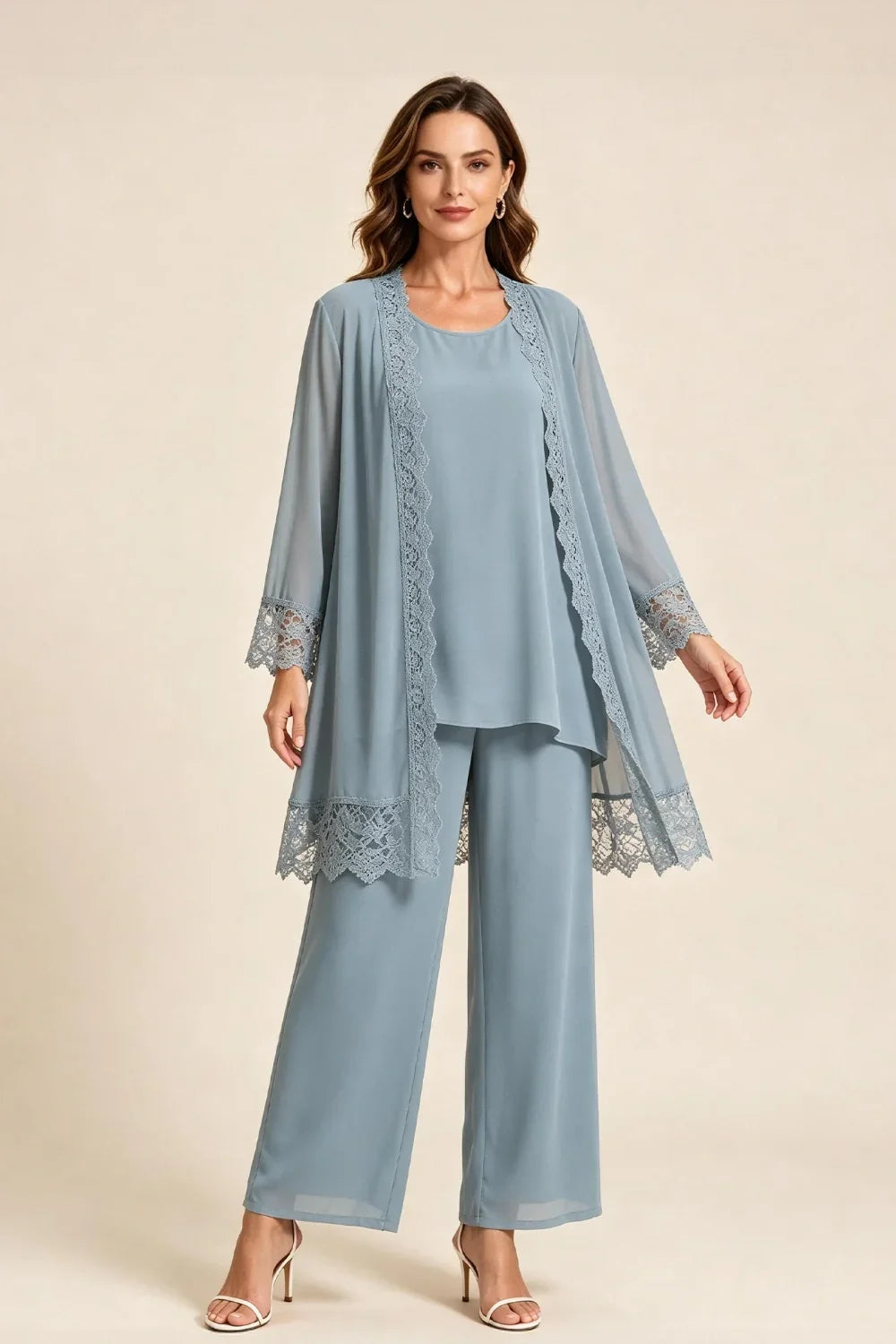 Els | Three-Piece Pant Suit with Lace