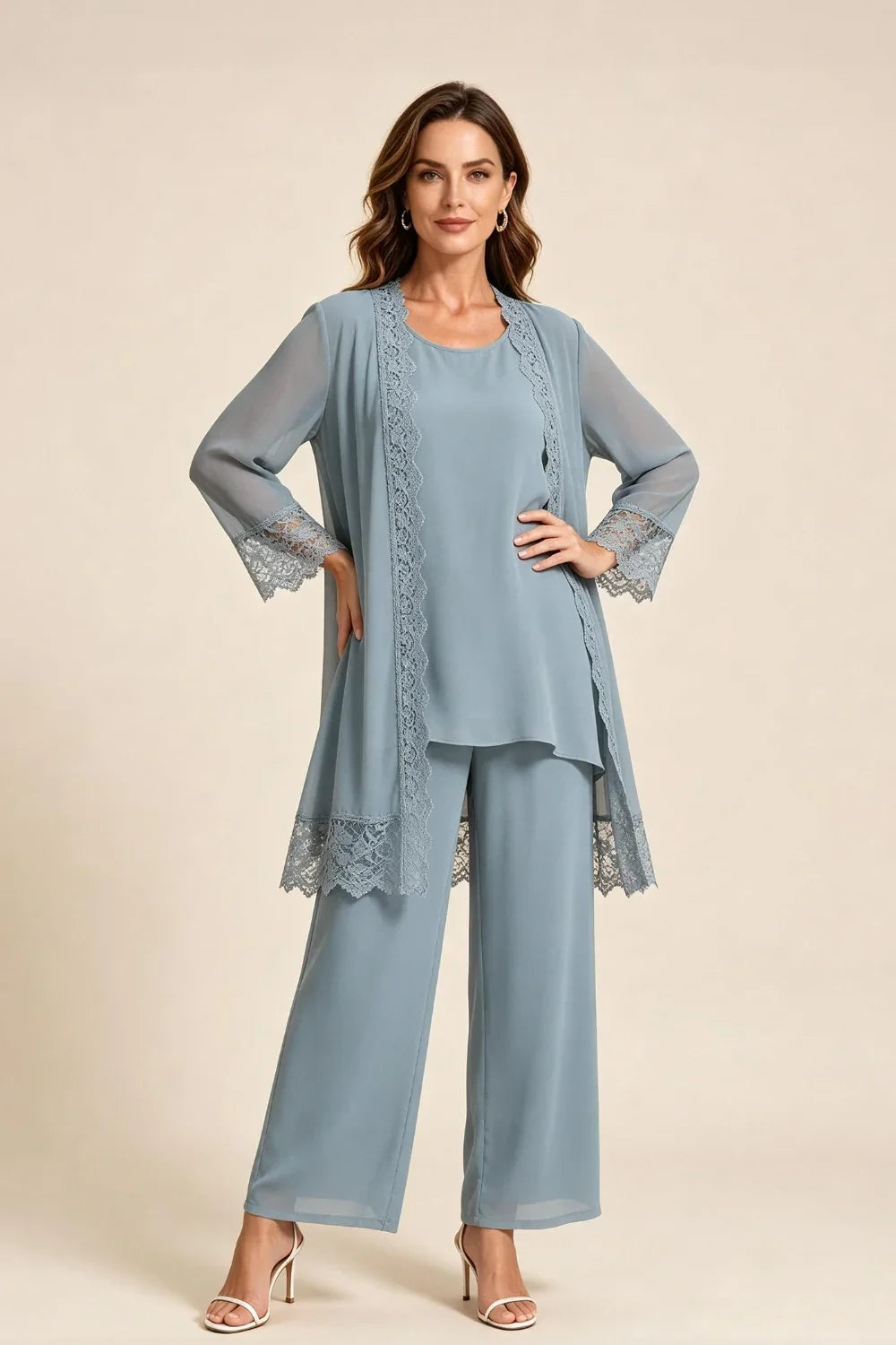 Els | Three-Piece Pant Suit with Lace