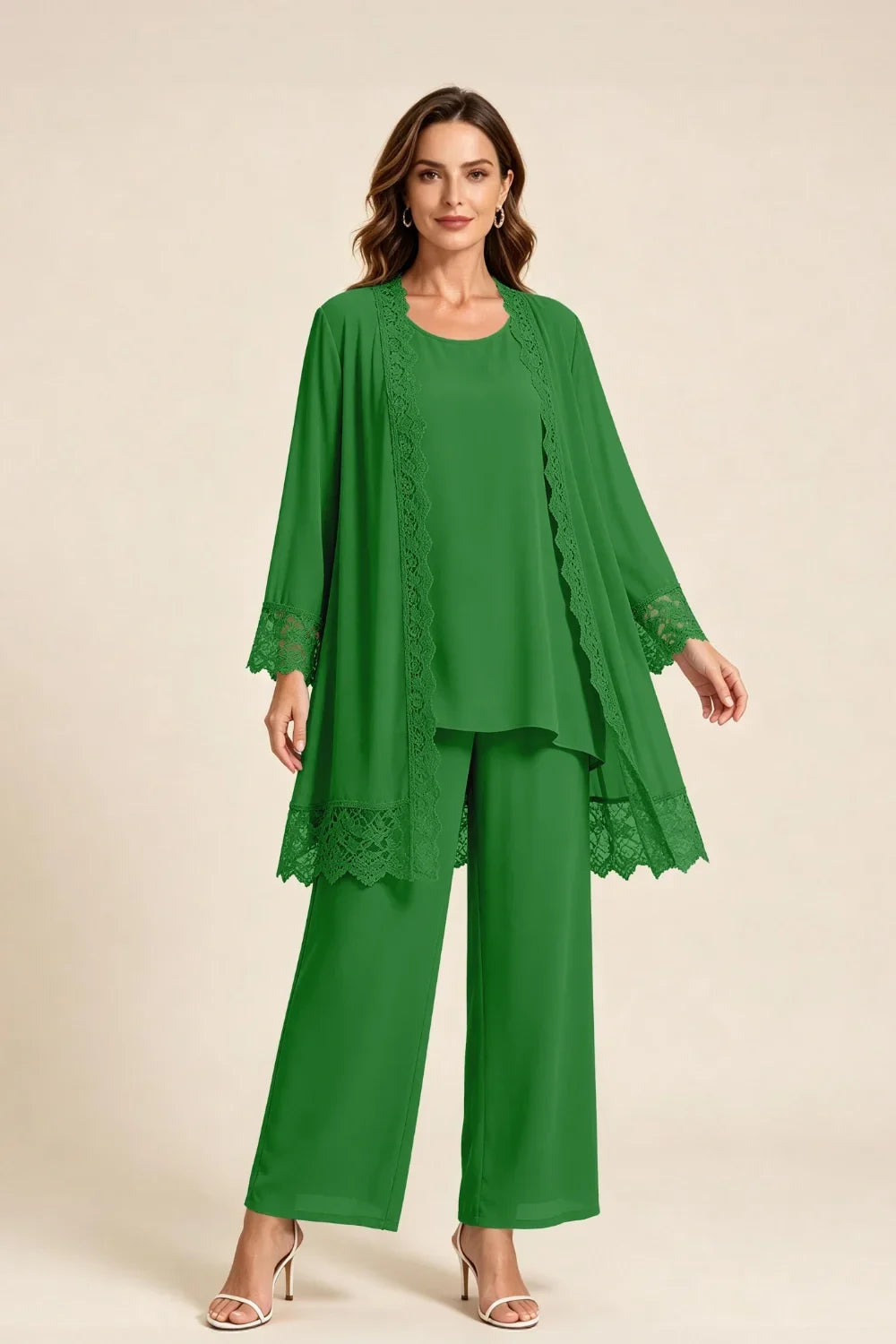 Els | Three-Piece Pant Suit with Lace