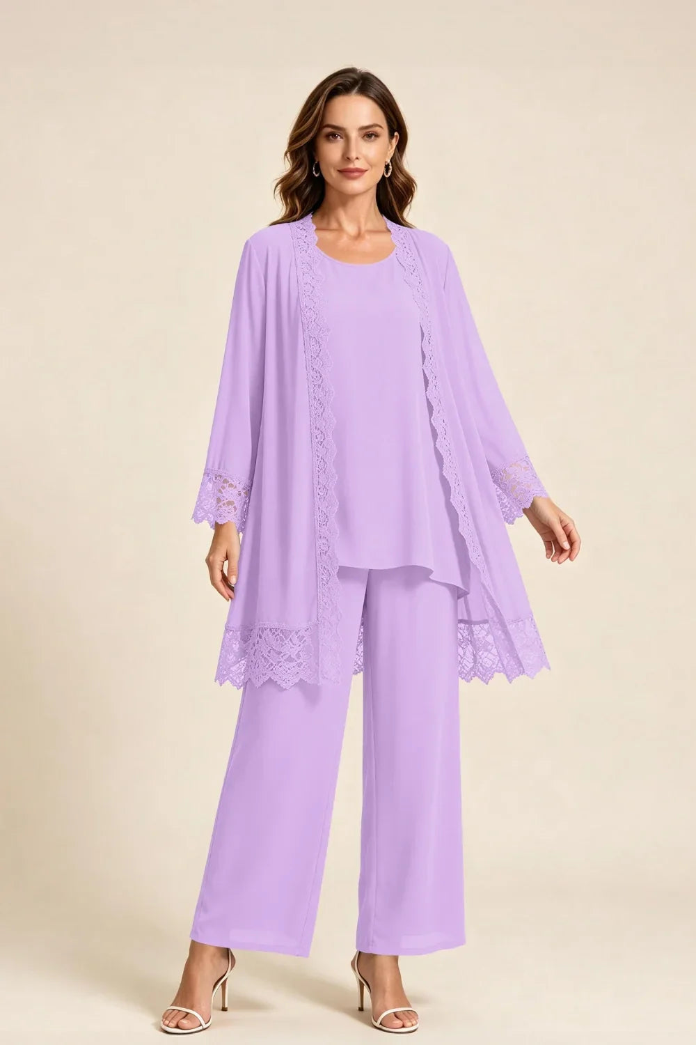 Els | Three-Piece Pant Suit with Lace