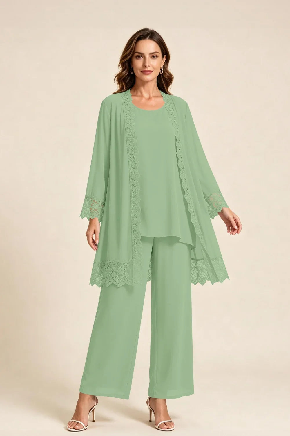 Els | Three-Piece Pant Suit with Lace