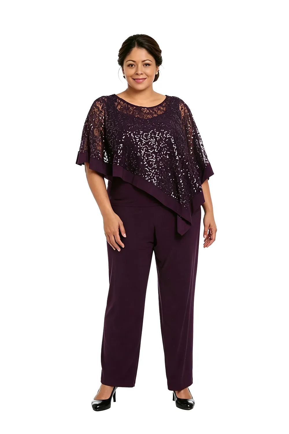 Karin | Festive Pants Set with Sequin Cape