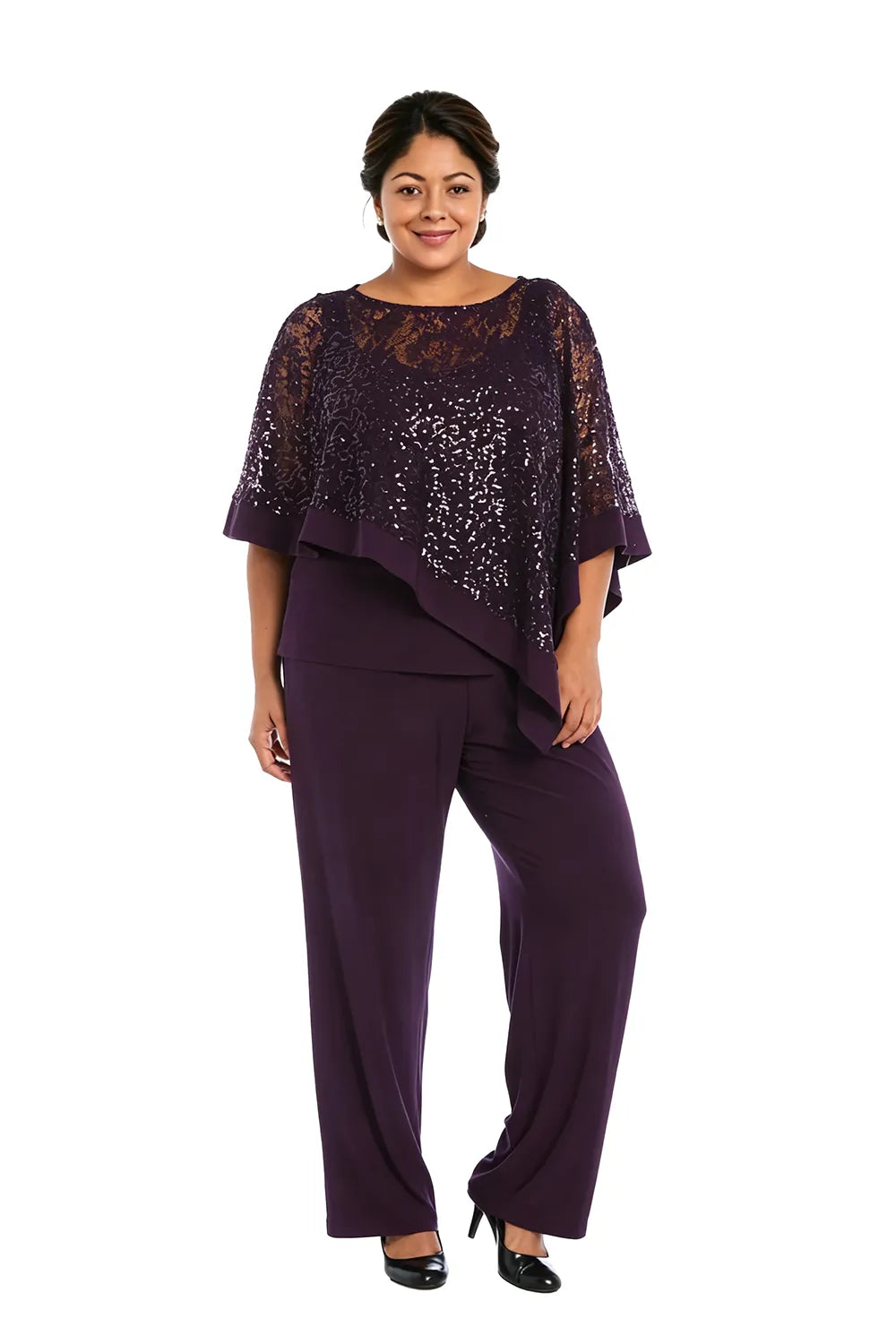 Karin | Festive Pants Set with Sequin Cape