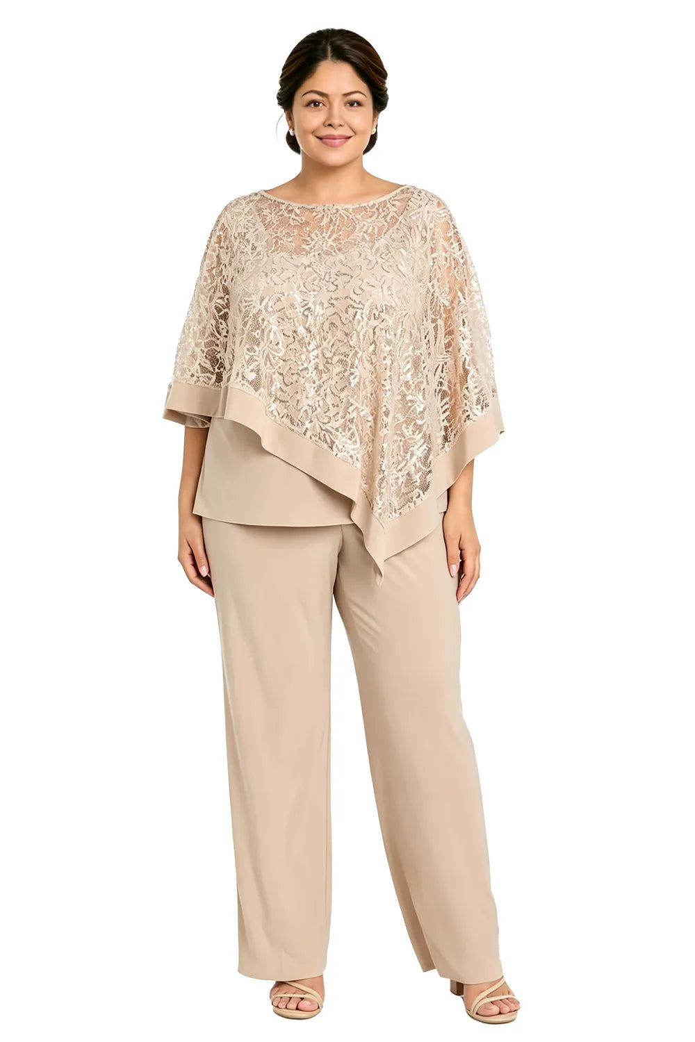 Karin | Festive Pants Set with Sequin Cape