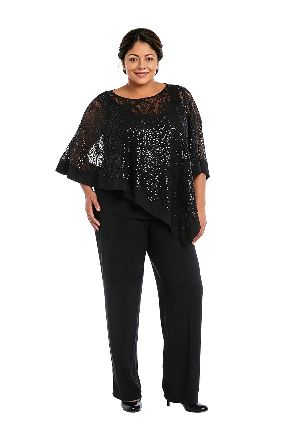 Karin | Festive Pants Set with Sequin Cape