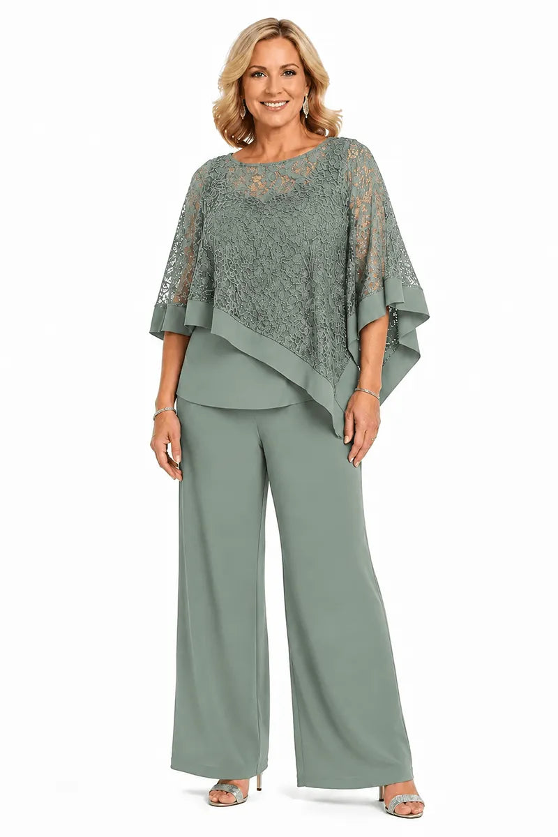 Karin | Festive Pants Set with Sequin Cape