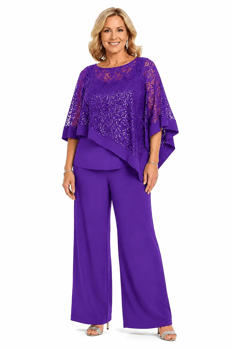 Karin | Festive Pants Set with Sequin Cape