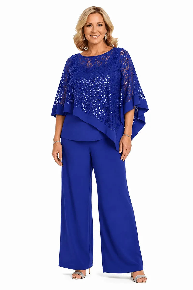 Karin | Festive Pants Set with Sequin Cape