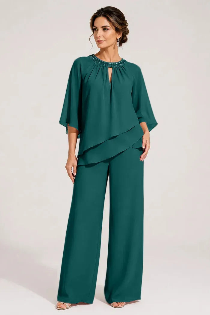 Jolien | Formal Pantsuit with Keyhole Neckline