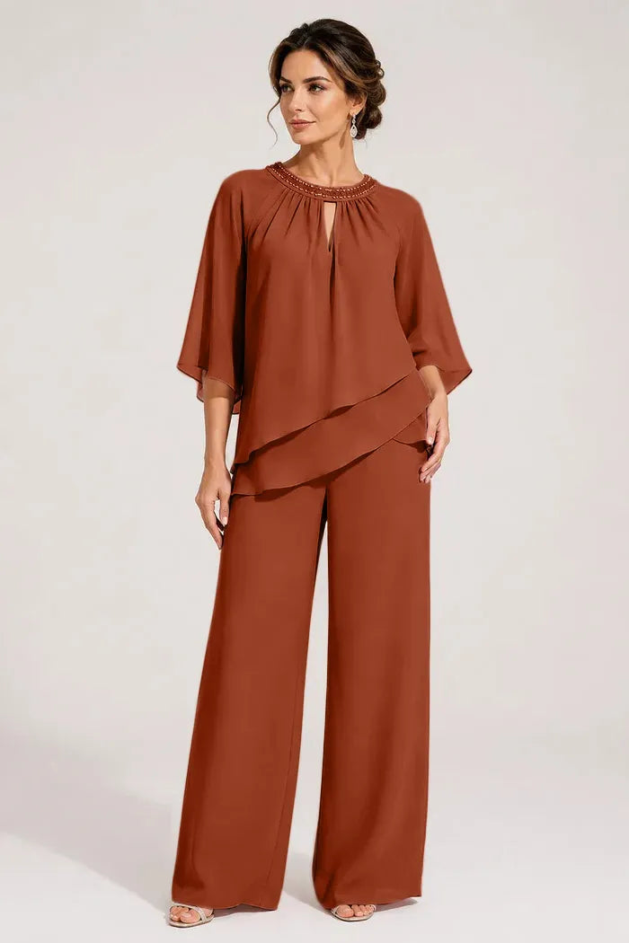 Jolien | Formal Pantsuit with Keyhole Neckline