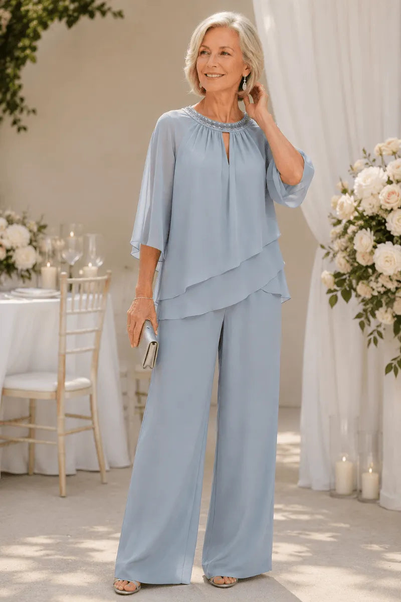 Jolien | Formal Pantsuit with Keyhole Neckline