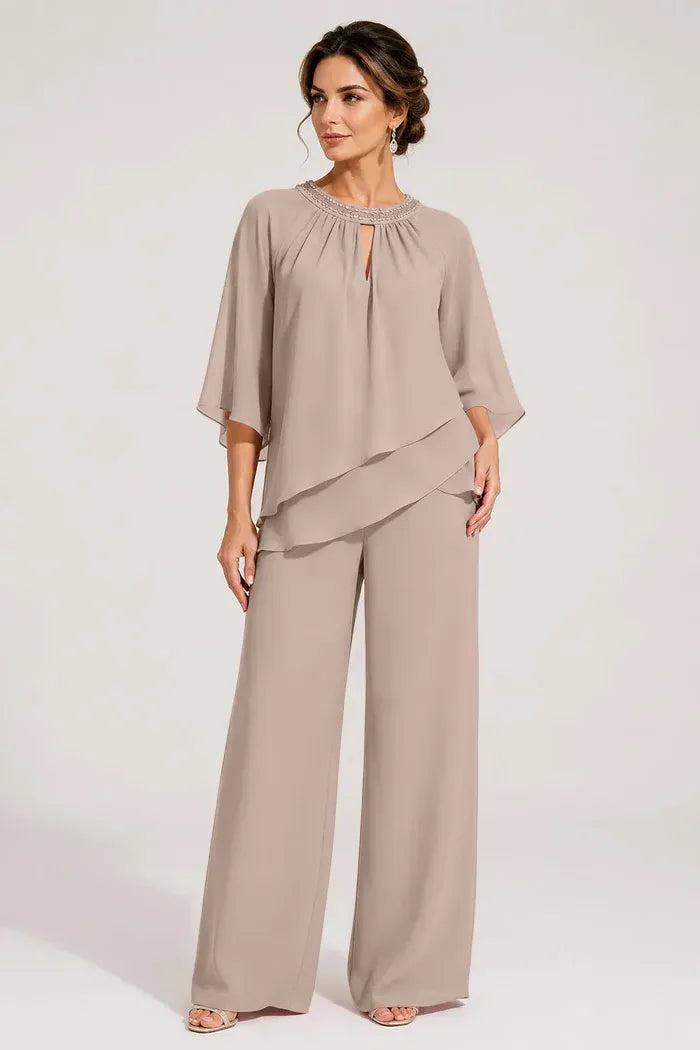 Jolien | Formal Pantsuit with Keyhole Neckline
