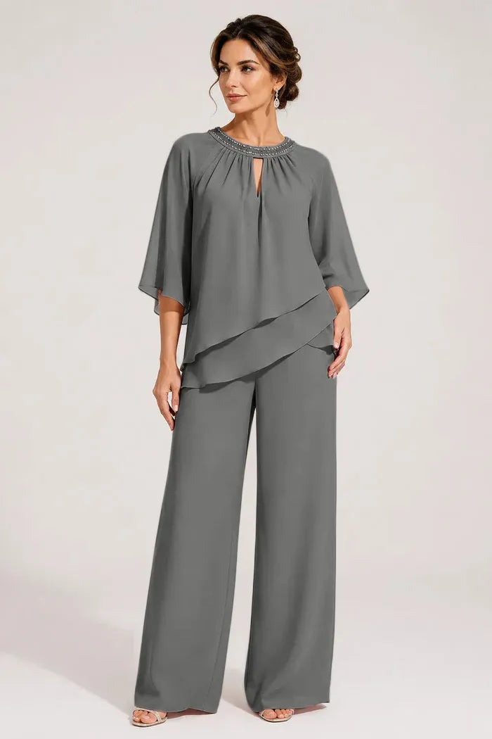 Jolien | Formal Pantsuit with Keyhole Neckline