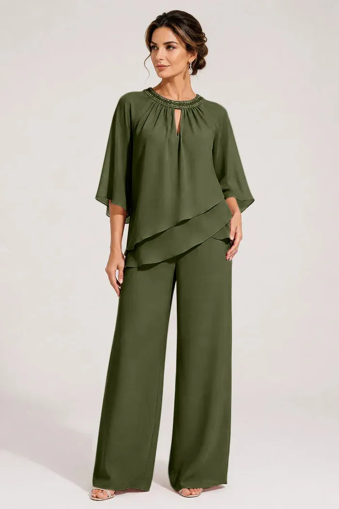 Jolien | Formal Pantsuit with Keyhole Neckline