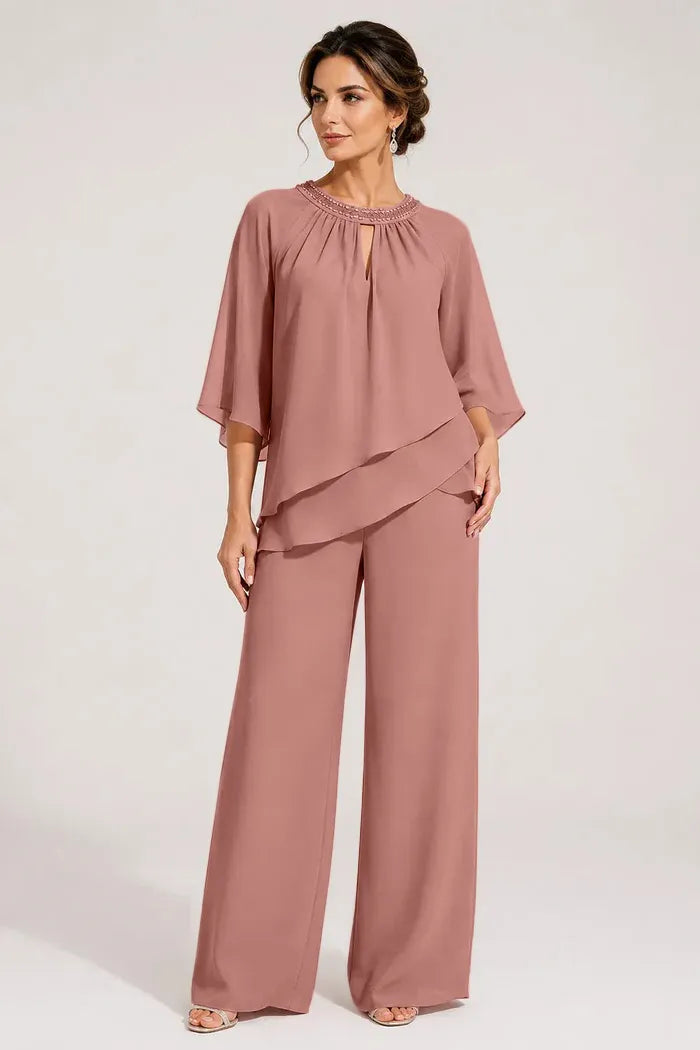 Jolien | Formal Pantsuit with Keyhole Neckline