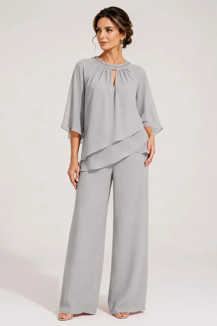 Jolien | Formal Pantsuit with Keyhole Neckline