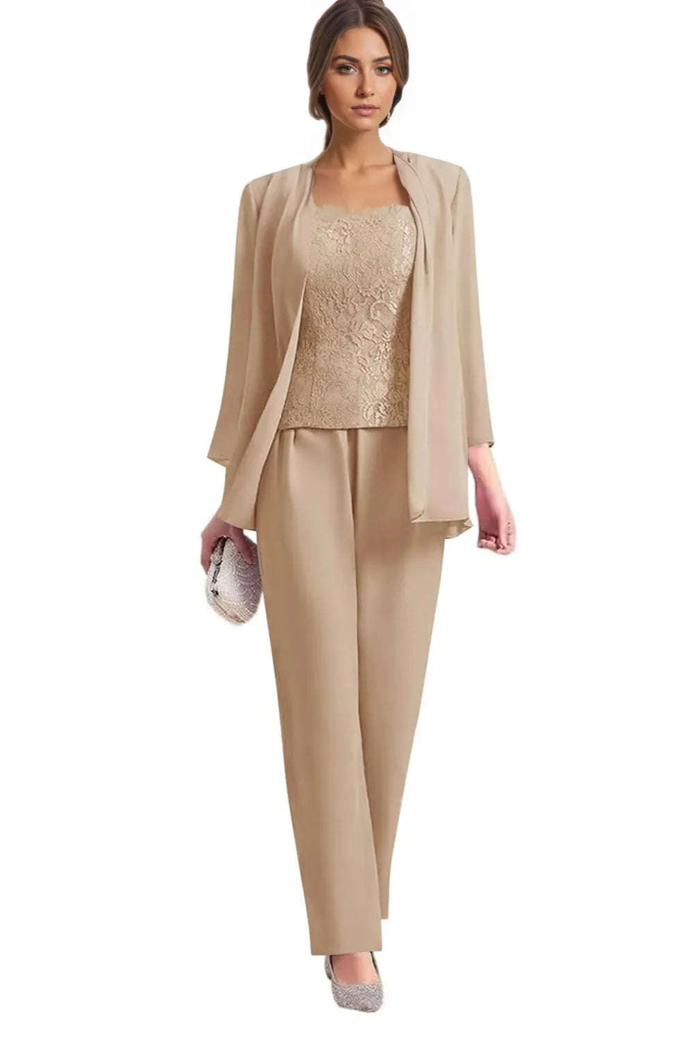 Monique | Elegant Three-Piece Formal Pantsuit