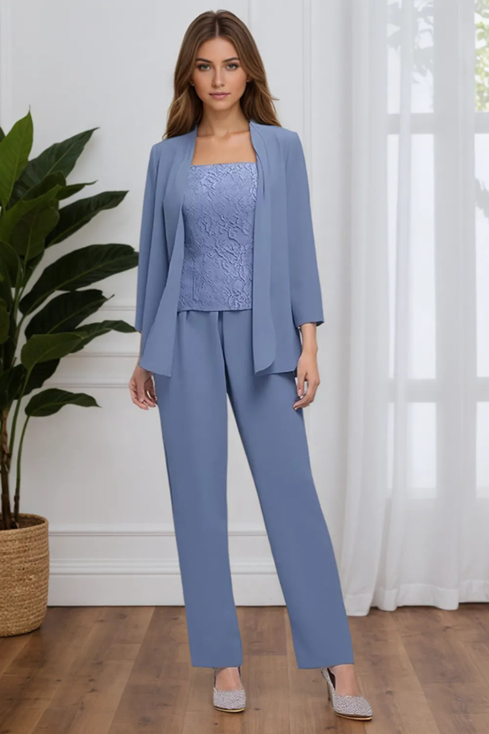 Monique | Elegant Three-Piece Formal Pantsuit