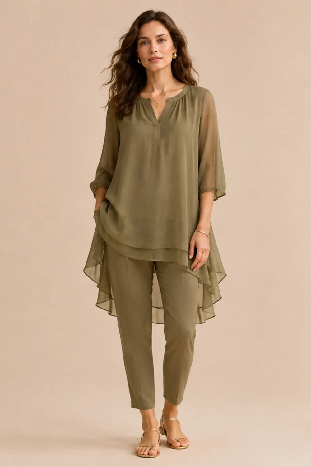 Fleur | Elegant Pantsuit with Overlay