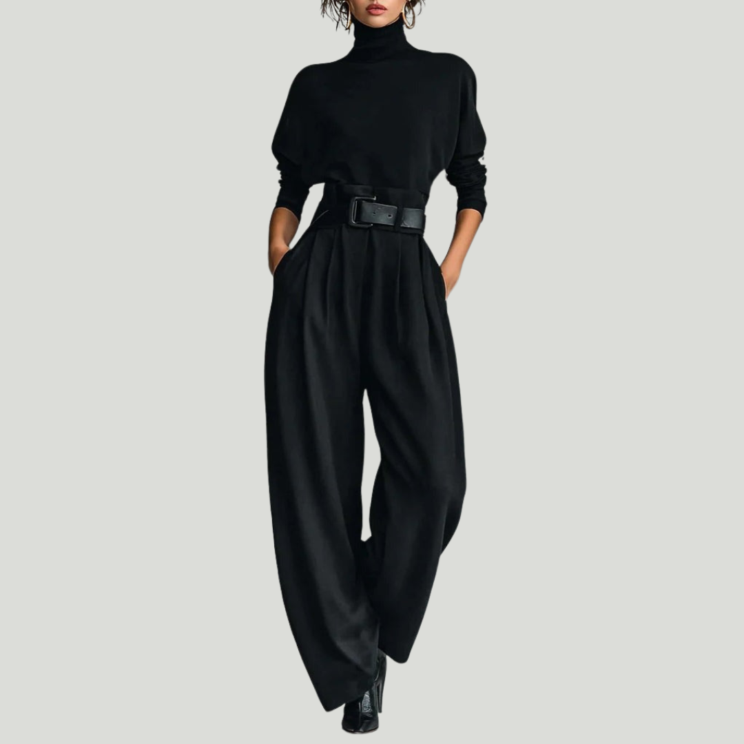 JULIET - Turtleneck and Straight-Leg Pant Ensemble
