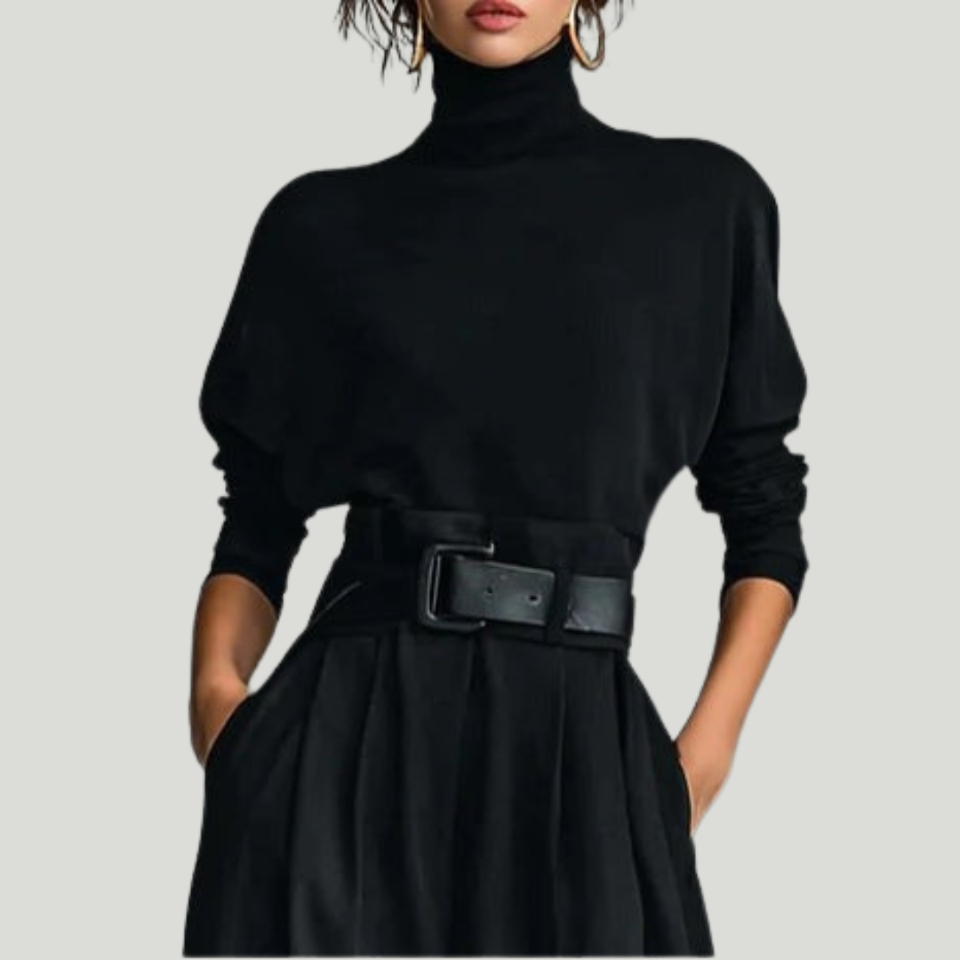 JULIET - Turtleneck and Straight-Leg Pant Ensemble