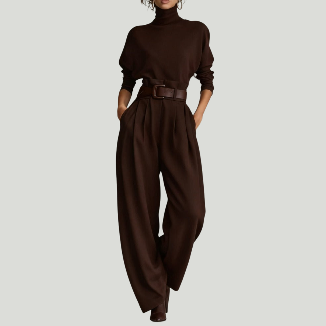 JULIET - Turtleneck and Straight-Leg Pant Ensemble