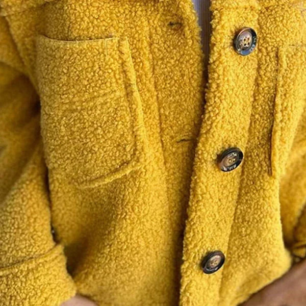 Zoe | Women's Short Jacket with Lapel Collar and Luxurious Soft Texture