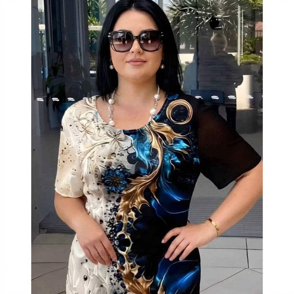 Printed Relaxed Dress by Sorrel