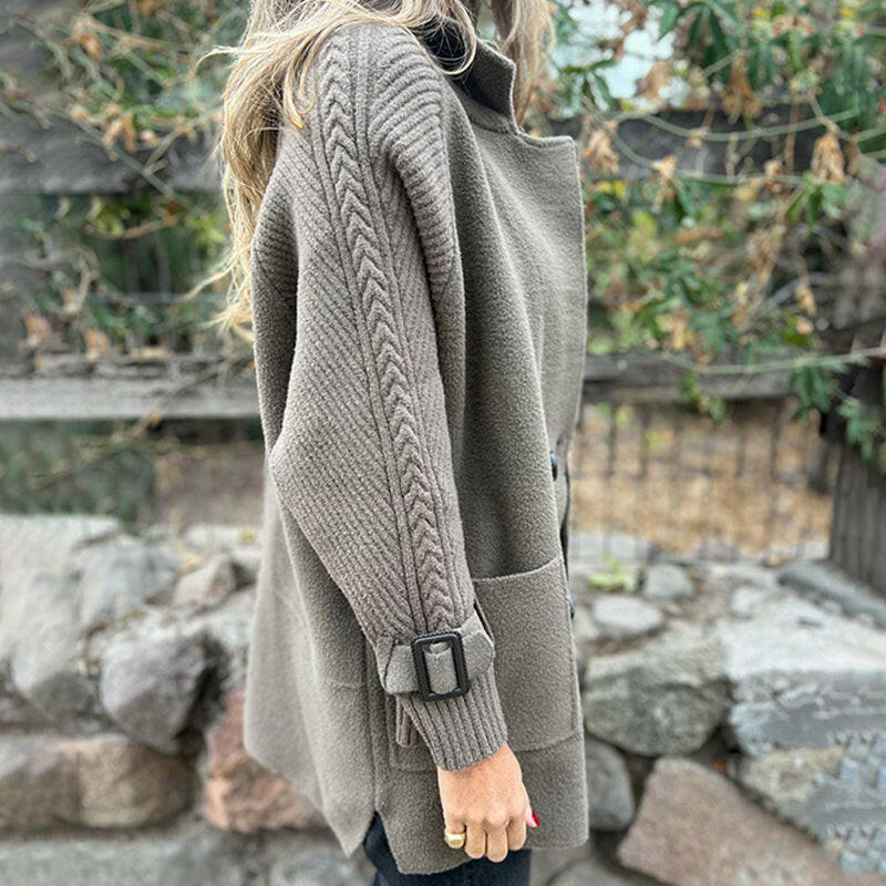 Isola | Women's Mid-Length Double-Breasted Coat with Sleek Design