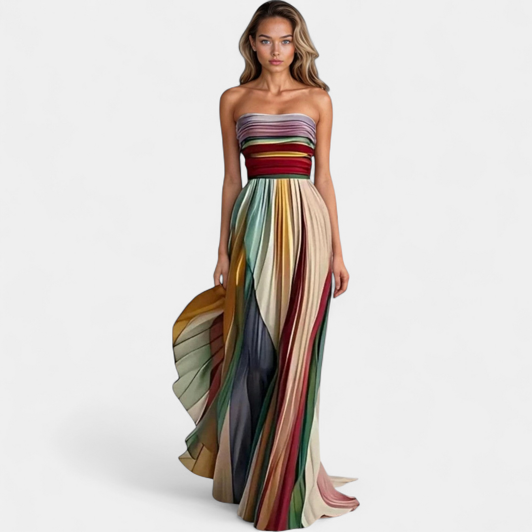 MARIGOLD | Striking Strapless Maxi Dress