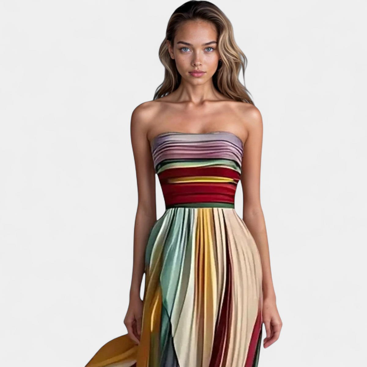 MARIGOLD | Striking Strapless Maxi Dress