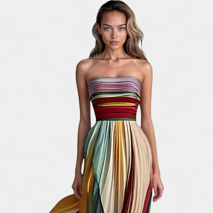MARIGOLD | Striking Strapless Maxi Dress
