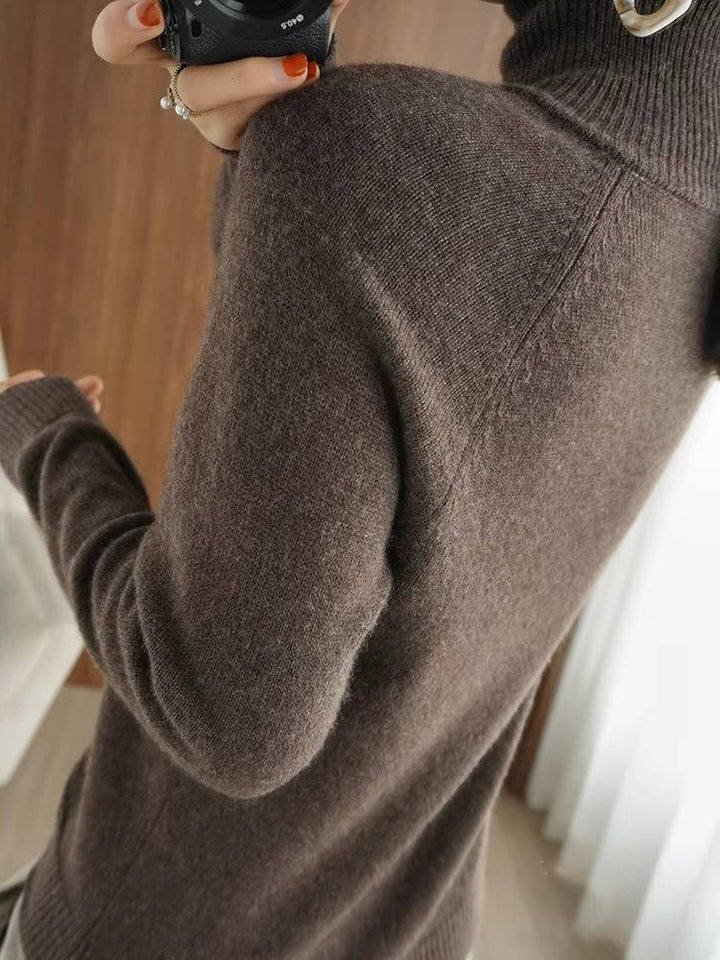 Araminta | Women's Ribbed Knit Sweater with Roll Neck