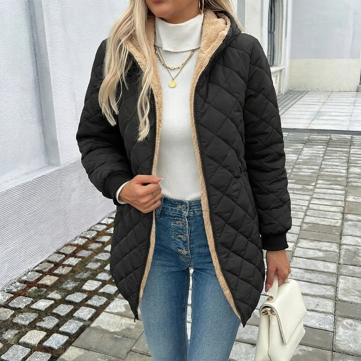 Ffion | Women's Hooded Quilted Longline Puffer Coat
